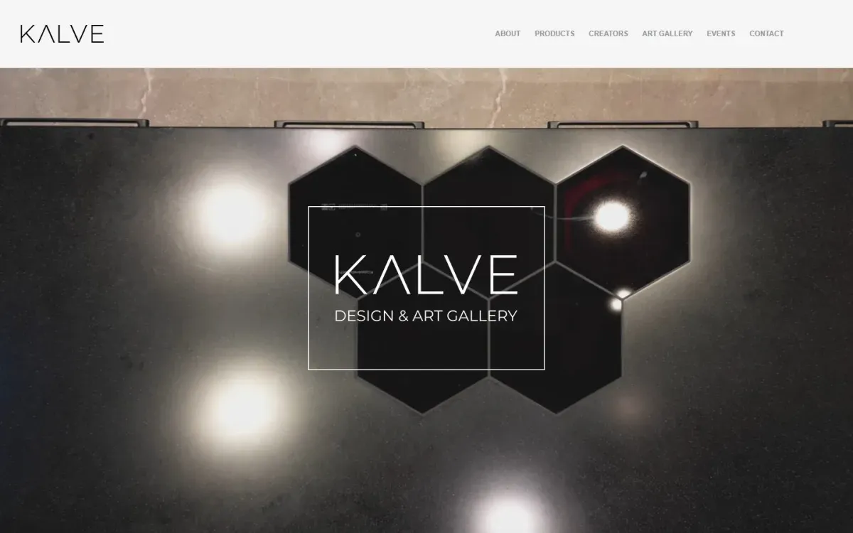 KALVE Design & Art Gallery – galerija: svetainė ekrane