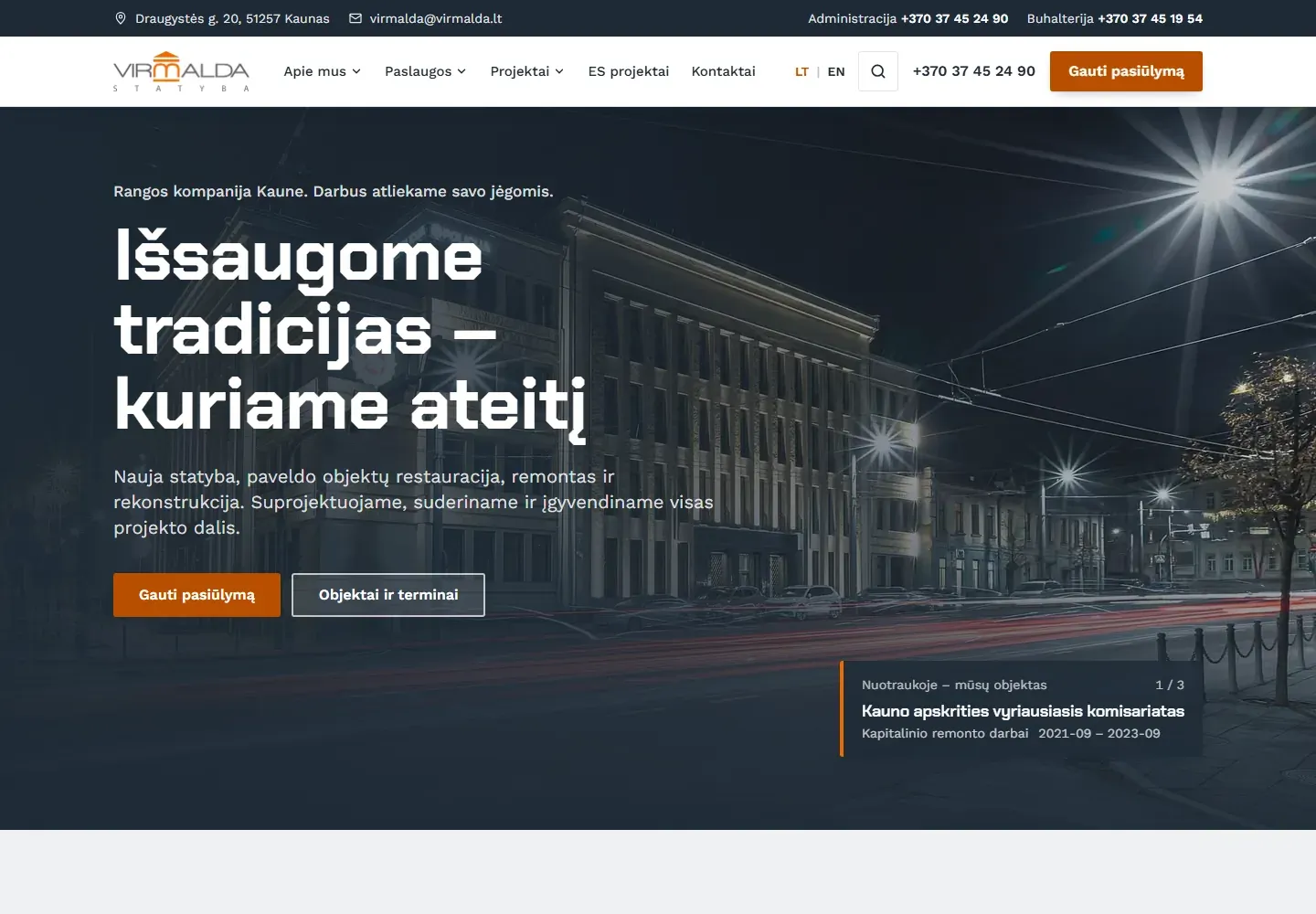 Atnaujinto dizaino maketas kompiuterio ekrane