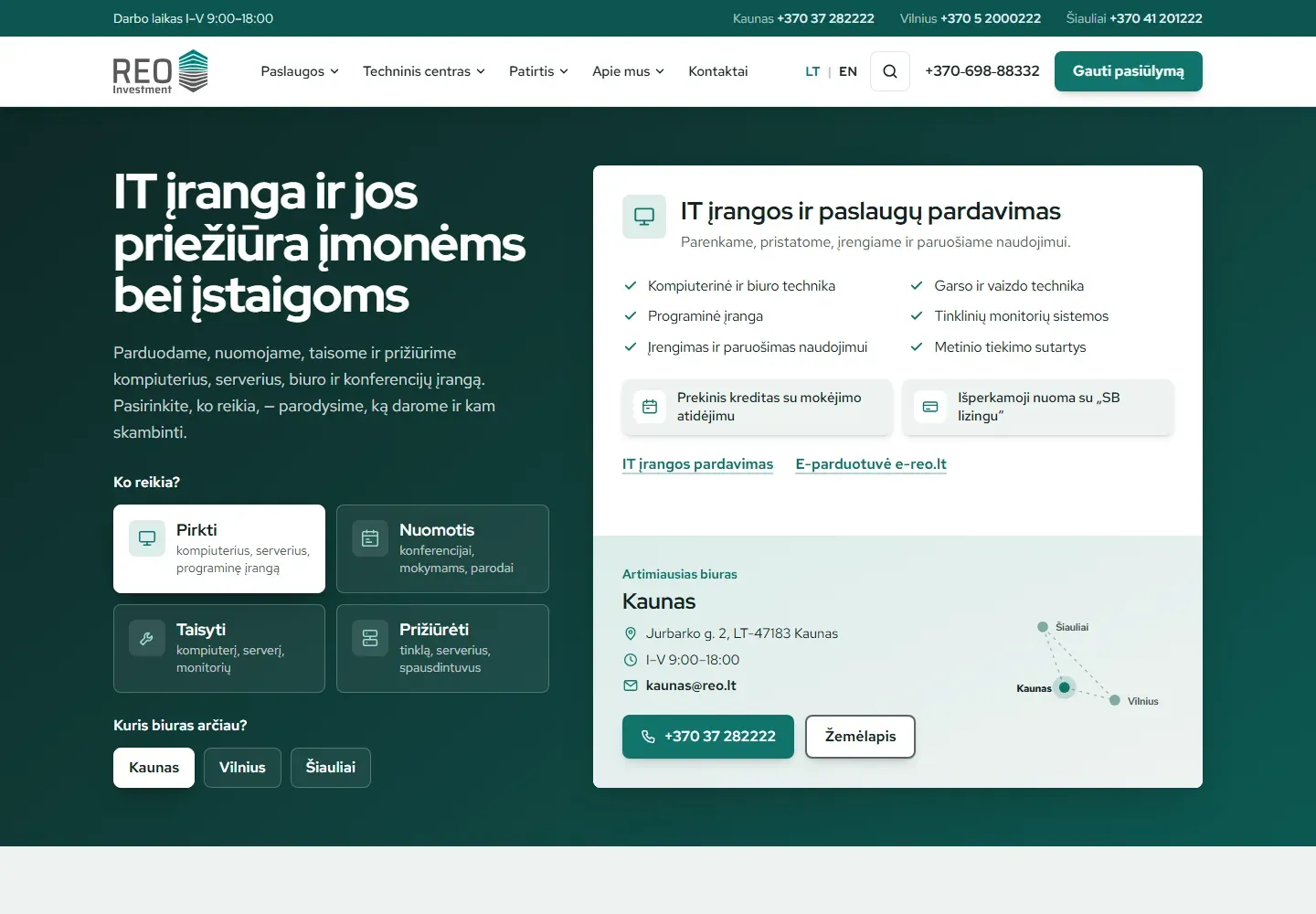 Atnaujinto dizaino maketas kompiuterio ekrane